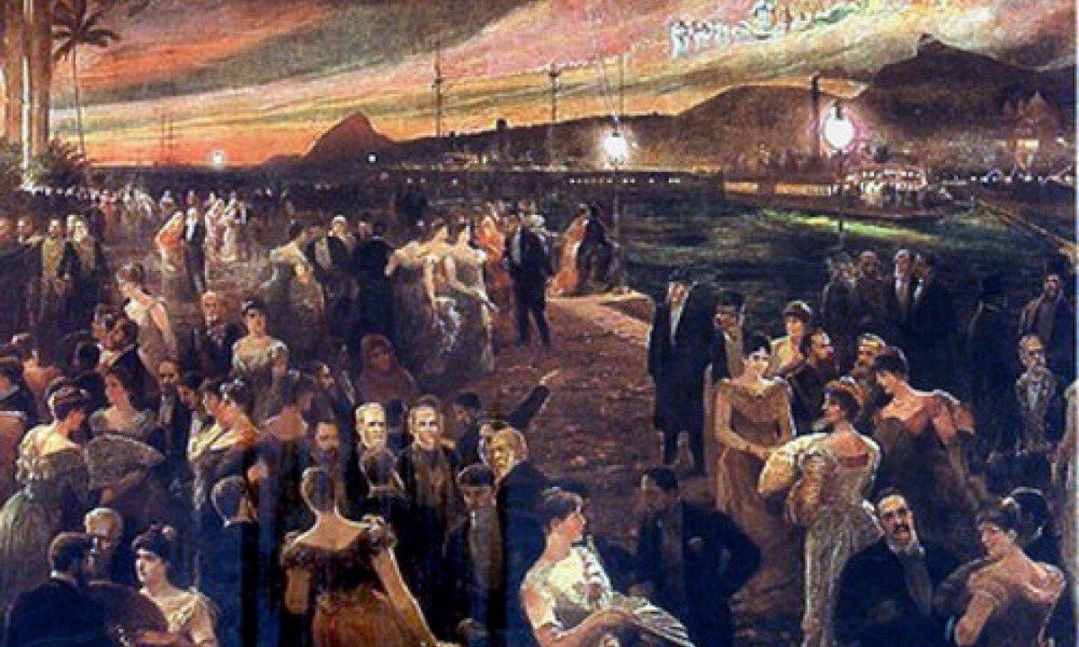 Quadro 'Último baile da Ilha Fiscal', de Aurélio de Figueiredo, de 1905 -  (crédito: Museu Histórico Nacional/Reprodução)