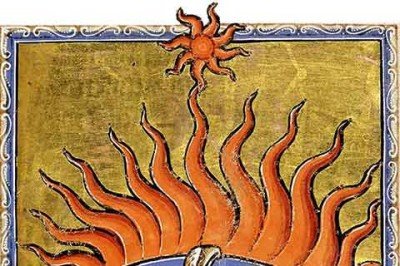 A fênix é uma ave mítica de origem egípcia e grega, associada ao fogo, ao sol e ao ciclo de morte e renascimento. Sua imagem remete à beleza, poder e imortalidade.
 -  (crédito:  Domínio Público/Wikimédia Commons)