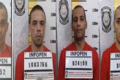 Marcirlei, Victor Hugo, Marcos Vin&iacute;cius e Nicolas: os quatro foragidos s&atilde;o considerados de alta periculosidade -  (crédito: Sejusp/Divulga&ccedil;&atilde;o )