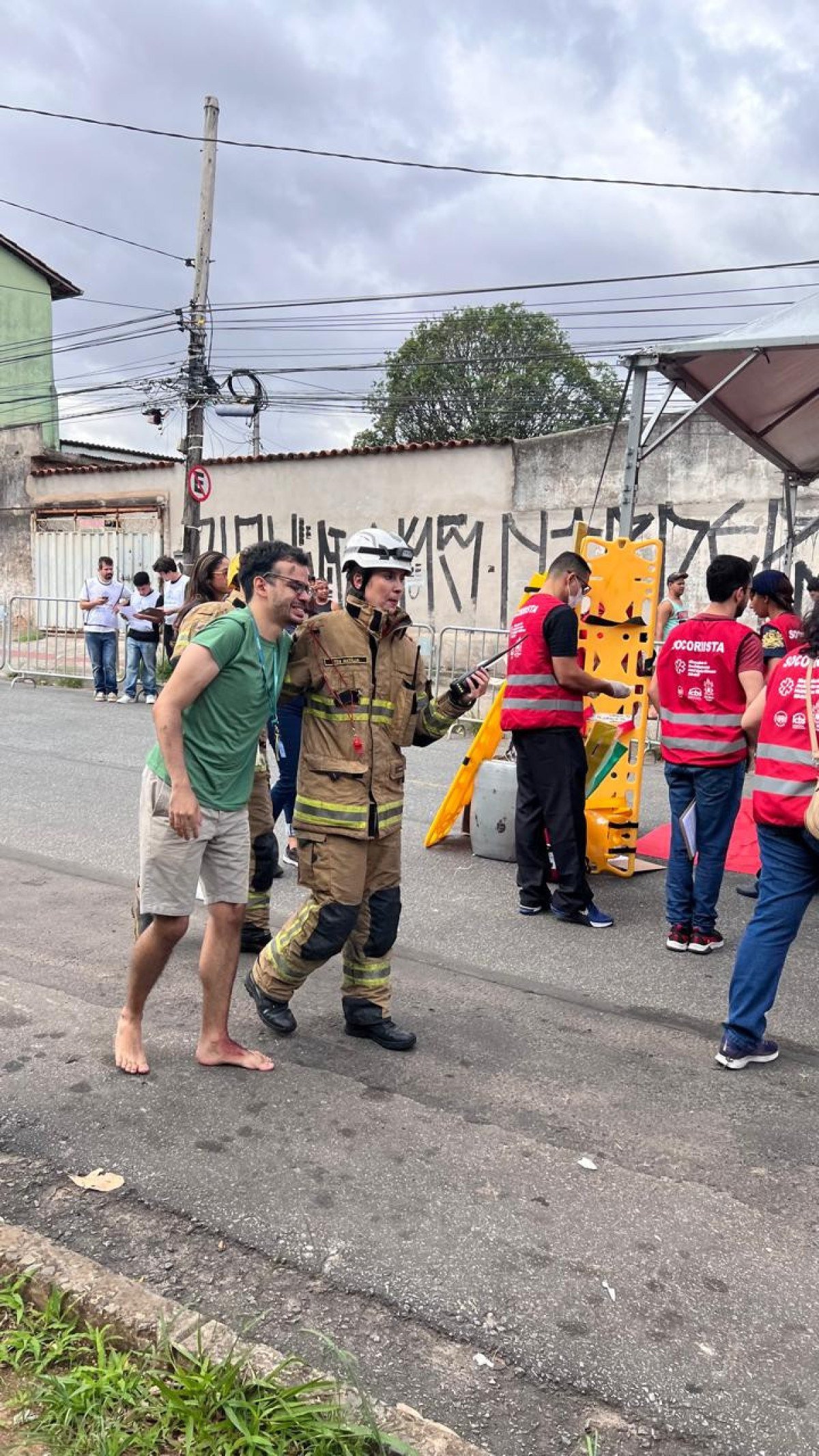 Simulação de queda de avião em BH testa tempo de resposta no atendimento
