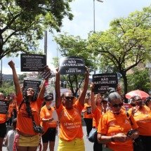 BH:caminhada pelo fim da violência contra mulher reúne vítimas e familiares - Edesio Ferreira/EM/D.A Press