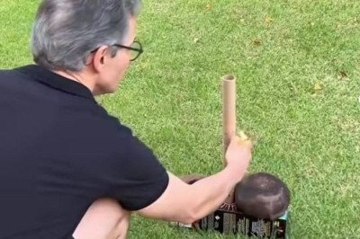 Zema acende rojão para comemorar vitória na Justiça contra o PT -  (crédito: Reprodução/Instagram)