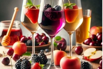Você sabia que existem vinhos elaborados a partir de frutas e outros ingredientes além das uvas? Embora as uvas seja as mais tradicionais para a bebida, os outros tipos também têm ganhado destaque por conta da rica diversidade de sabores e aromas. -  (crédito: imagem gerada por inteligência artificial )