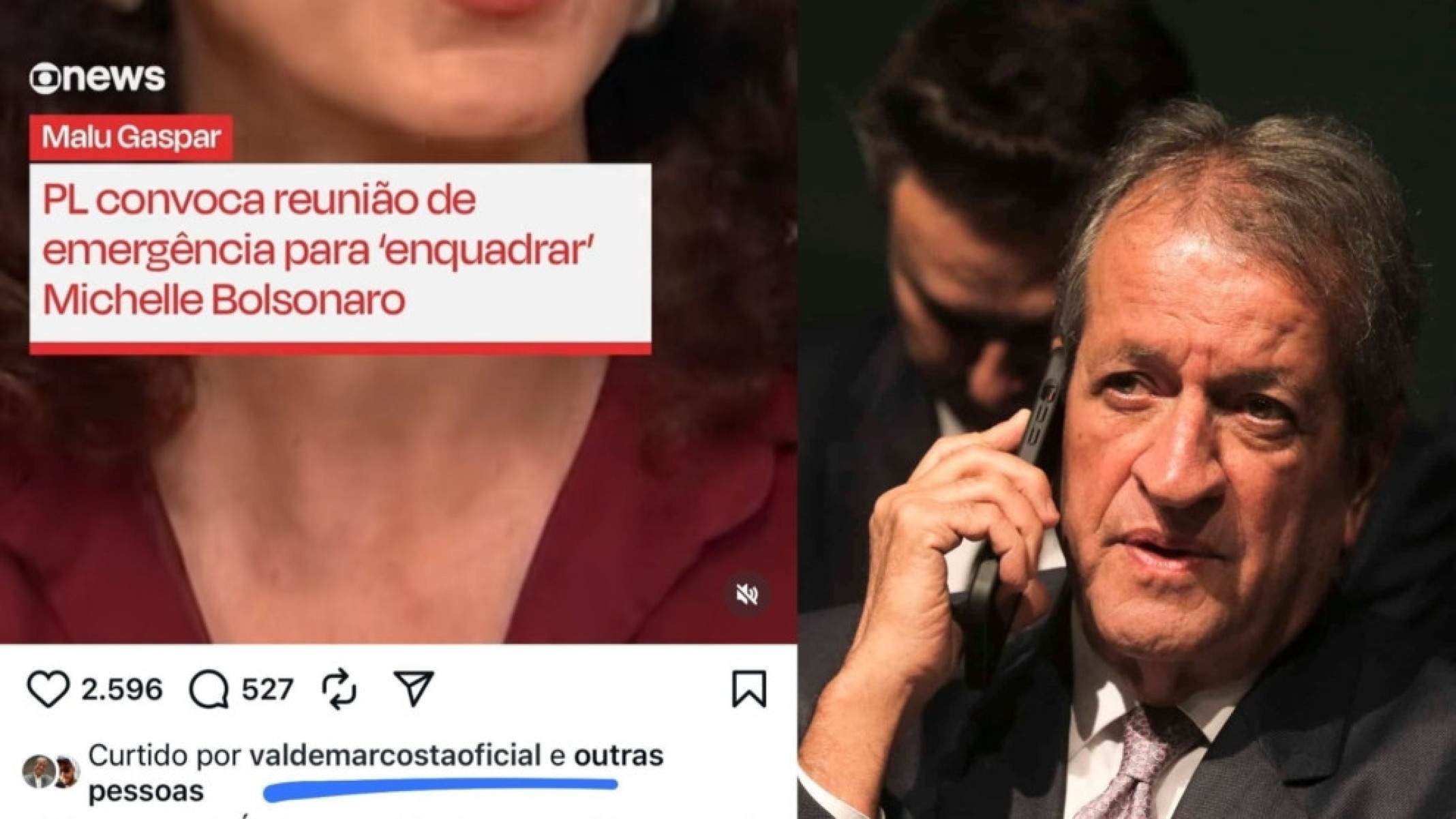 Valdemar curte postagem que fala sobre reunião para ‘enquadrar’ Michelle - Platobr Politica