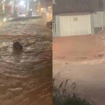 Chuva causa alagamento em cidade de MG; veja o vídeo - Reprodução/Redes sociais
