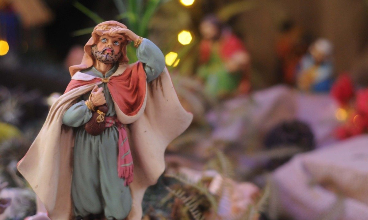 Rei mago de presépio montado em residência na cidade histórica de Santa Luzia, na Região Metropolitana de Belo Horizonte     -  (crédito: Leandro Couri/EM/D.A Press)