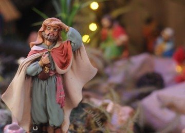 Rei mago de presépio montado em residência na cidade histórica de Santa Luzia, na Região Metropolitana de Belo Horizonte     -  (crédito: Leandro Couri/EM/D.A Press)