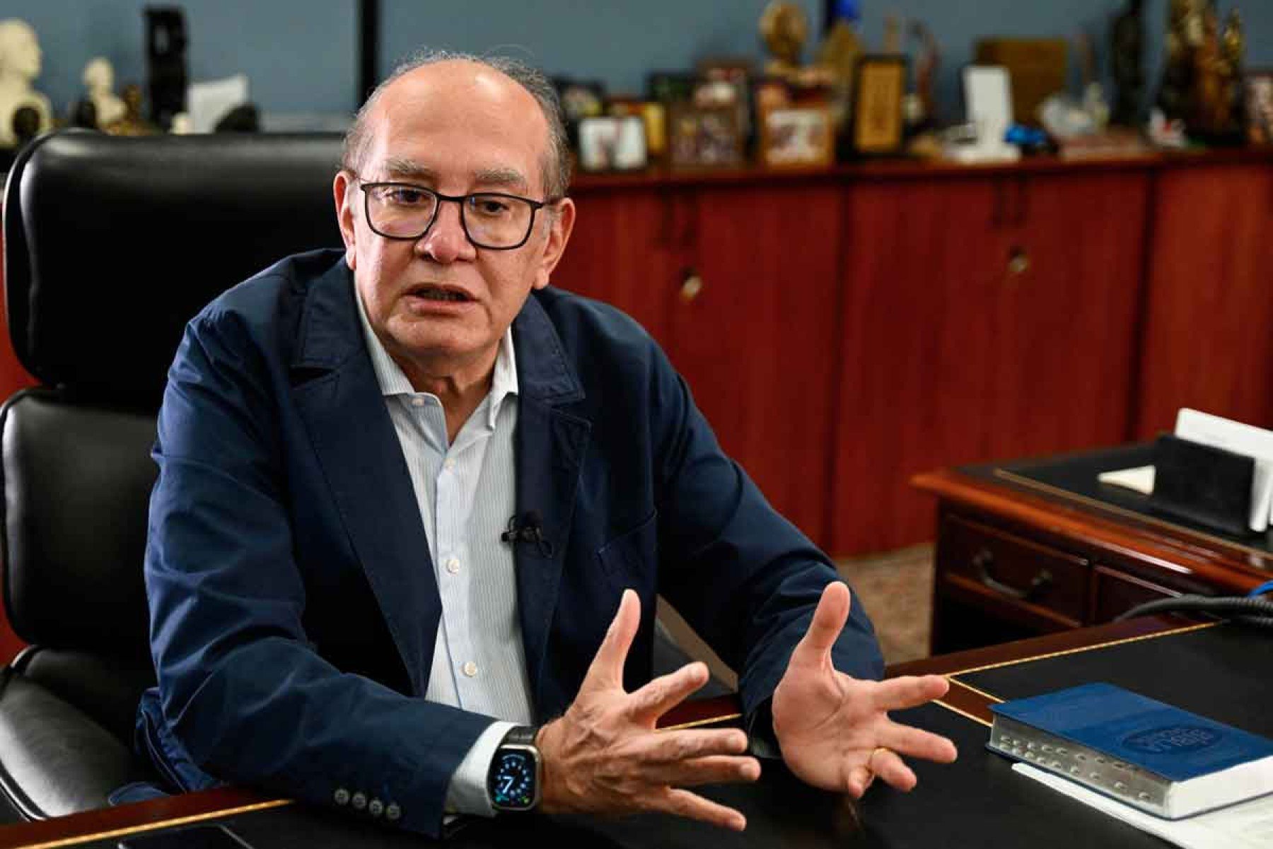 Gilmar Mendes colocou mais lenha na fogueira da crise entre Poderes em Brasília -  (crédito: Evaristo Sa/AFP – 9/4/24)