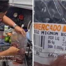 Vídeo: família cozinha filé esquecido no freezer desde 2017 - Reprodução 