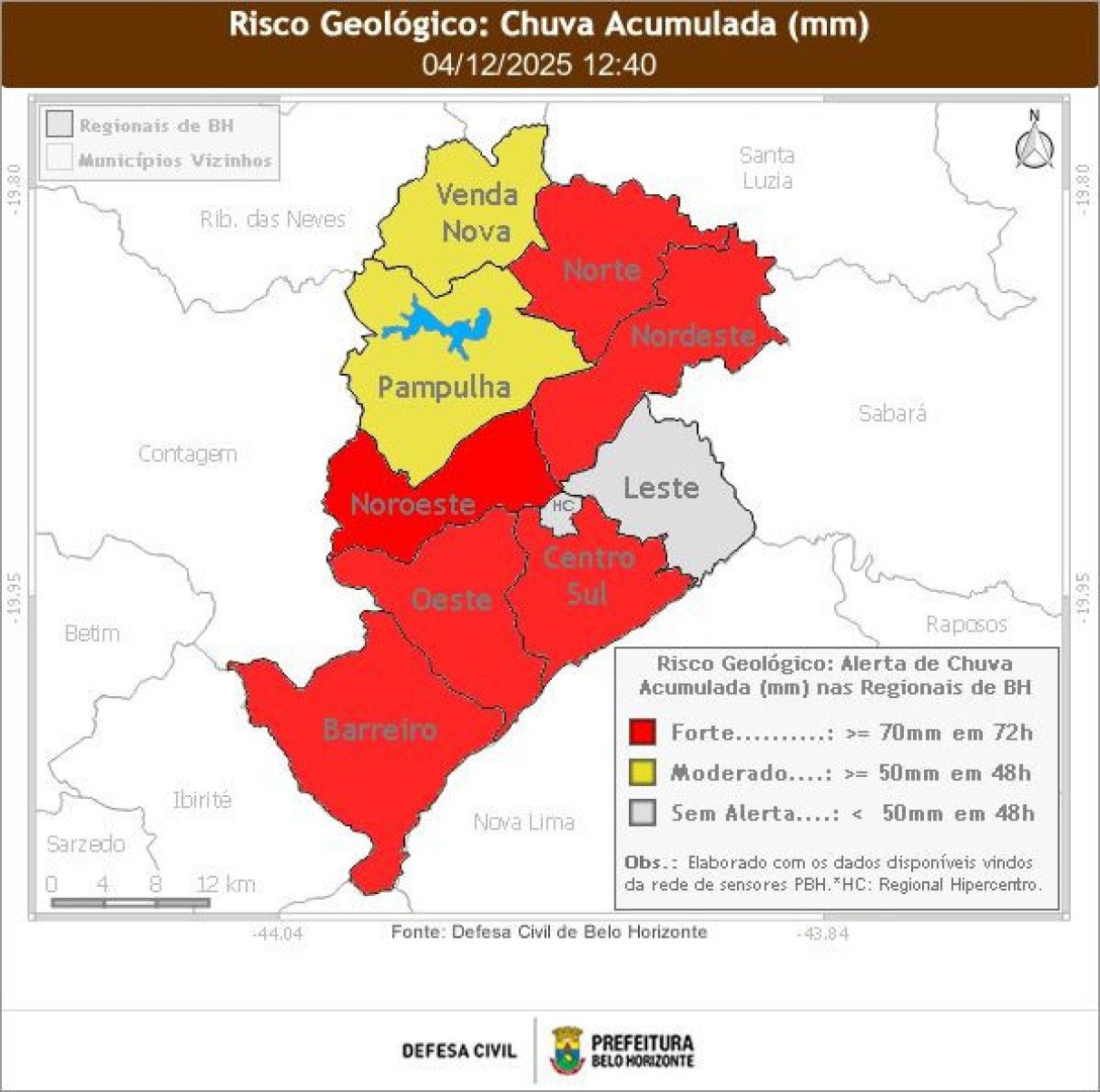 Seis regionais da cidade est&atilde;o em 