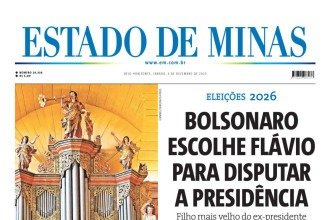 Capa impressa do Estado de Minas de 6/12/2025