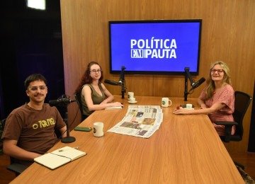 Podcast Política EM Pauta com os repórteres Alessandra Mello, Andrei Megre e Sílvia Pires -  (crédito: Gladyston Rodrigues/EM/D.A. Press)