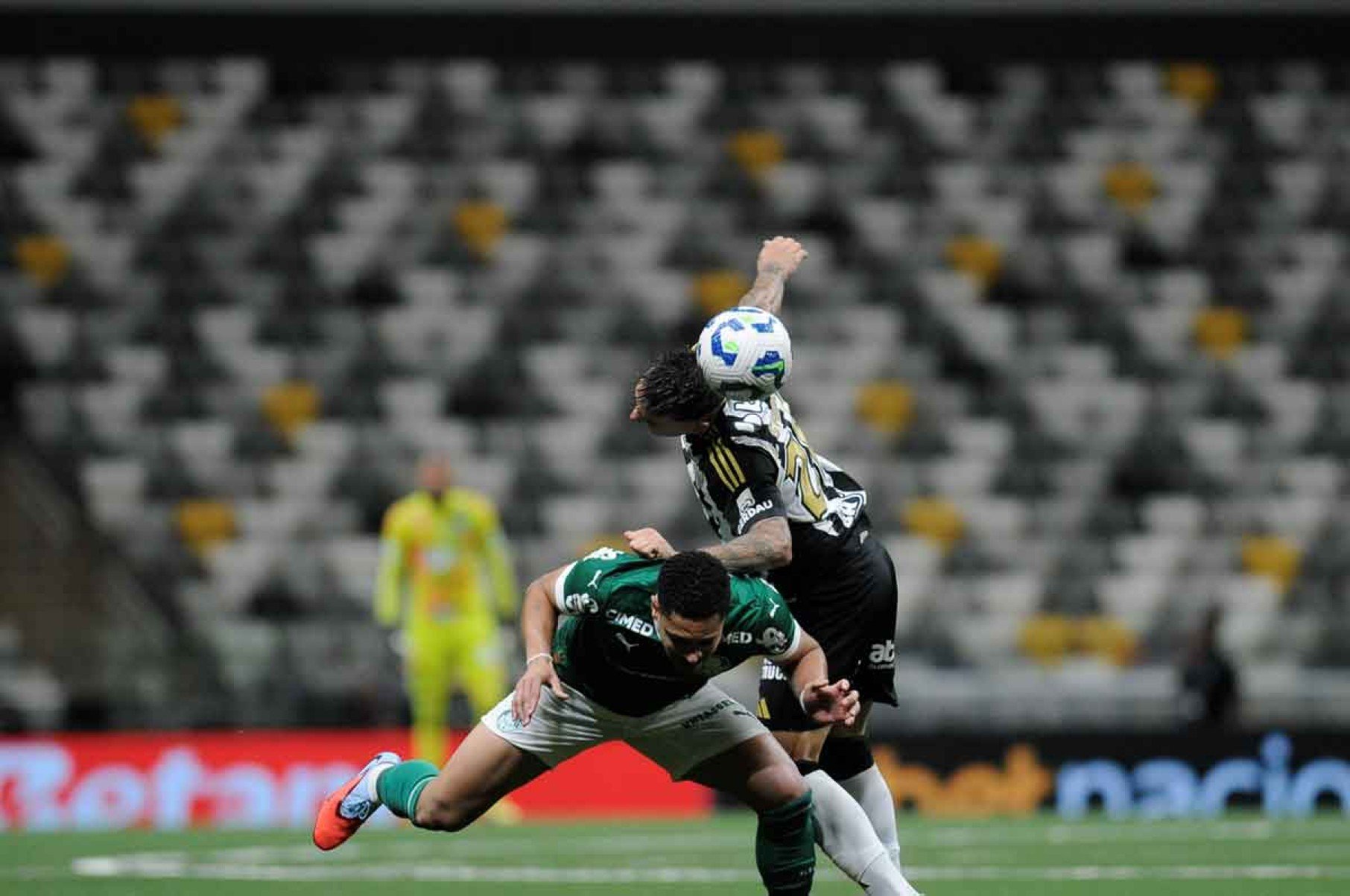 Estádio vazio, além de protestos de torcedores, dão o tom na Arena MRV desde a perda da Sul-Americana pelo Galo -  (crédito: Alexandre Guzanhe/EM/D.A. Press)