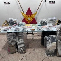 PM descobre delivery de drogas e apreende submetralhadoras e munições - Divulgação/Polícia Militar