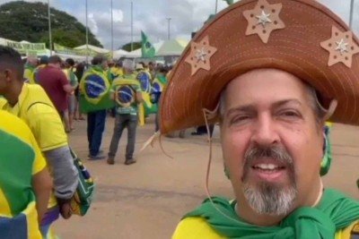 Fernando gravou vídeos durante atos do 8 de janeiro -  (crédito: Reprodução/Redes sociais)