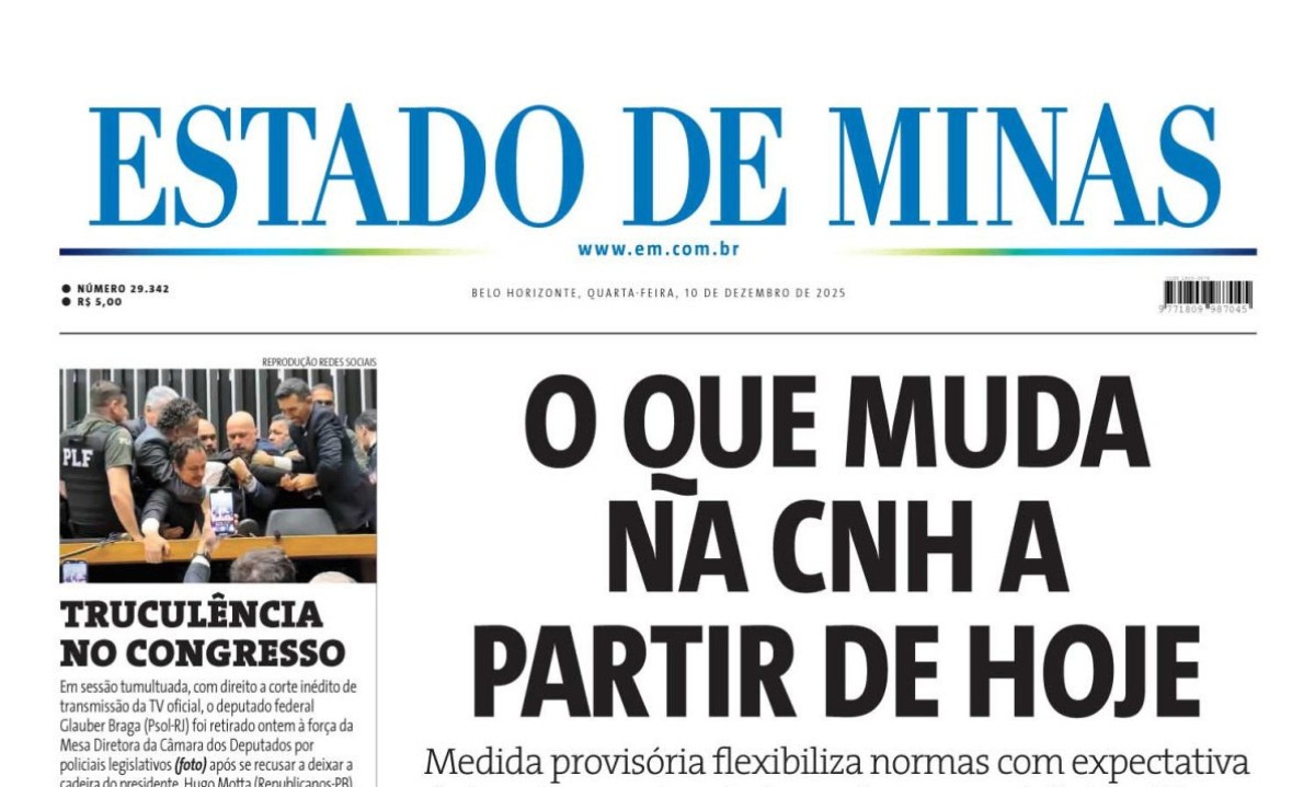 Capa do dia - (crédito: jwilsoncarvalho.mg)