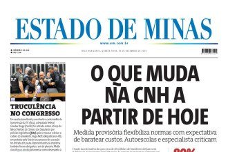 Capa impressa do Estado de Minas de 10/12/2025