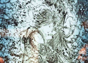 O pioneiro beijo na boca dos games, desenhado por Yoshitaka Amano para "Final fantasy", foi criado para o 10º jogo, em 2001
 -  (crédito: Túlio Santos/EM/D.A Press)