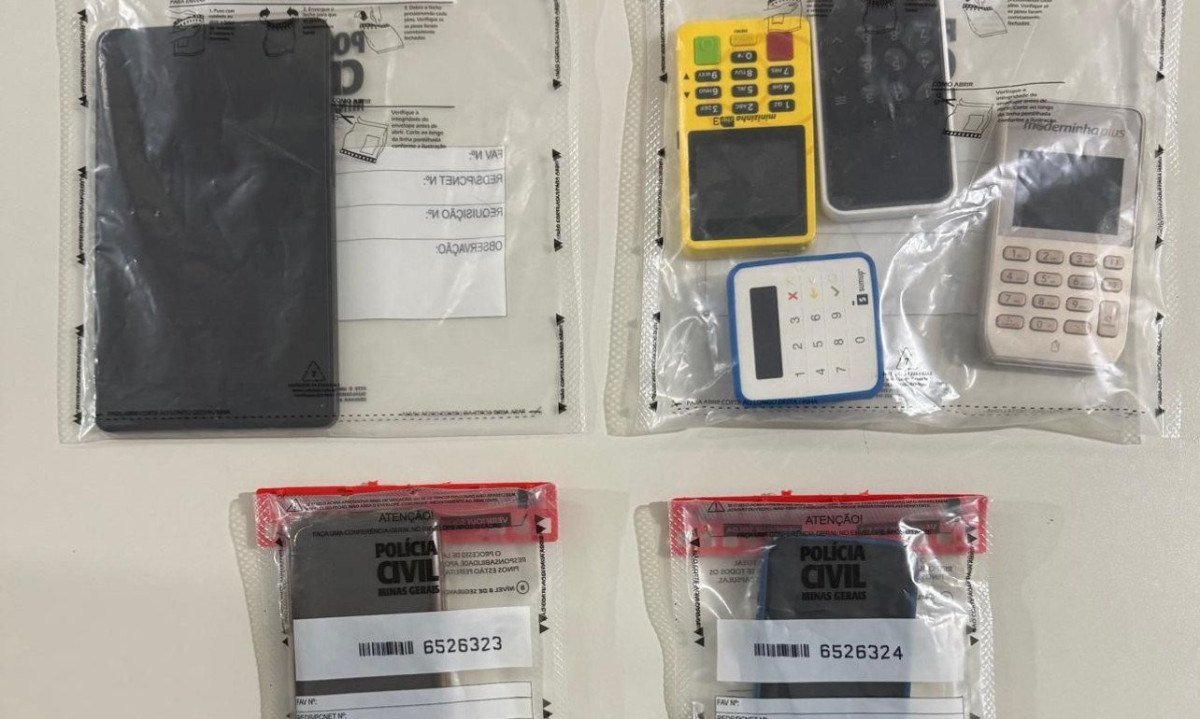 Objetos apreendidos na residência do investigado