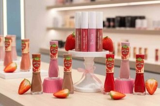 Morango do amor: sensação de 2025 vira item de beleza com gloss e esmalte