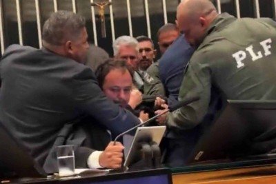 Aliados veem inabilidade política de Motta ao lidar com protesto de Glauber Braga -  (crédito: Platobr Politica)