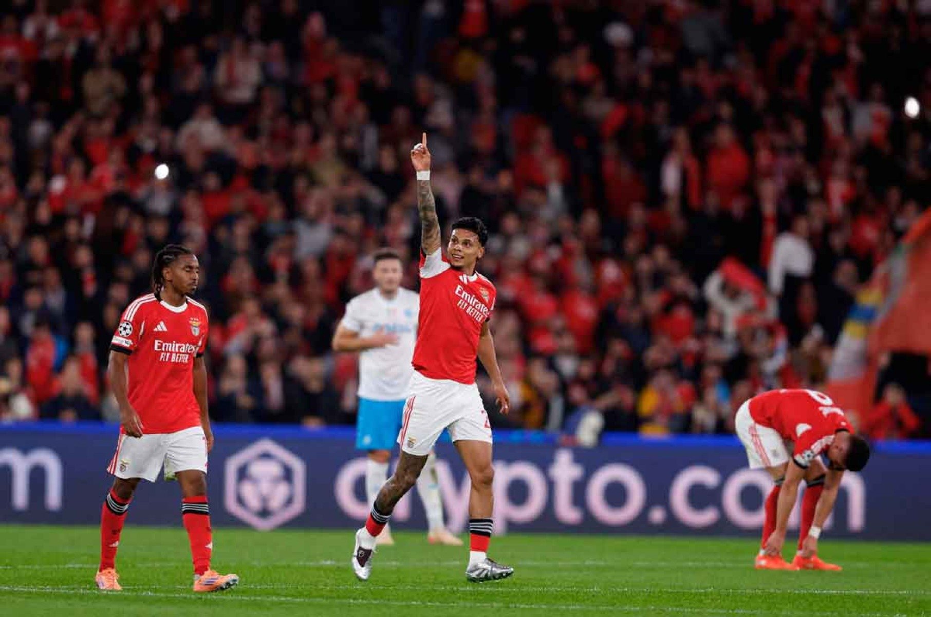 Richard Ríos passou por Flamengo e Guarani antes de se destacar no Palmeiras, que o vendeu ao Benfica por 27 milhões de euros (R$ 176 milhões) -  (crédito: FILIPE AMORIM / AFP)
