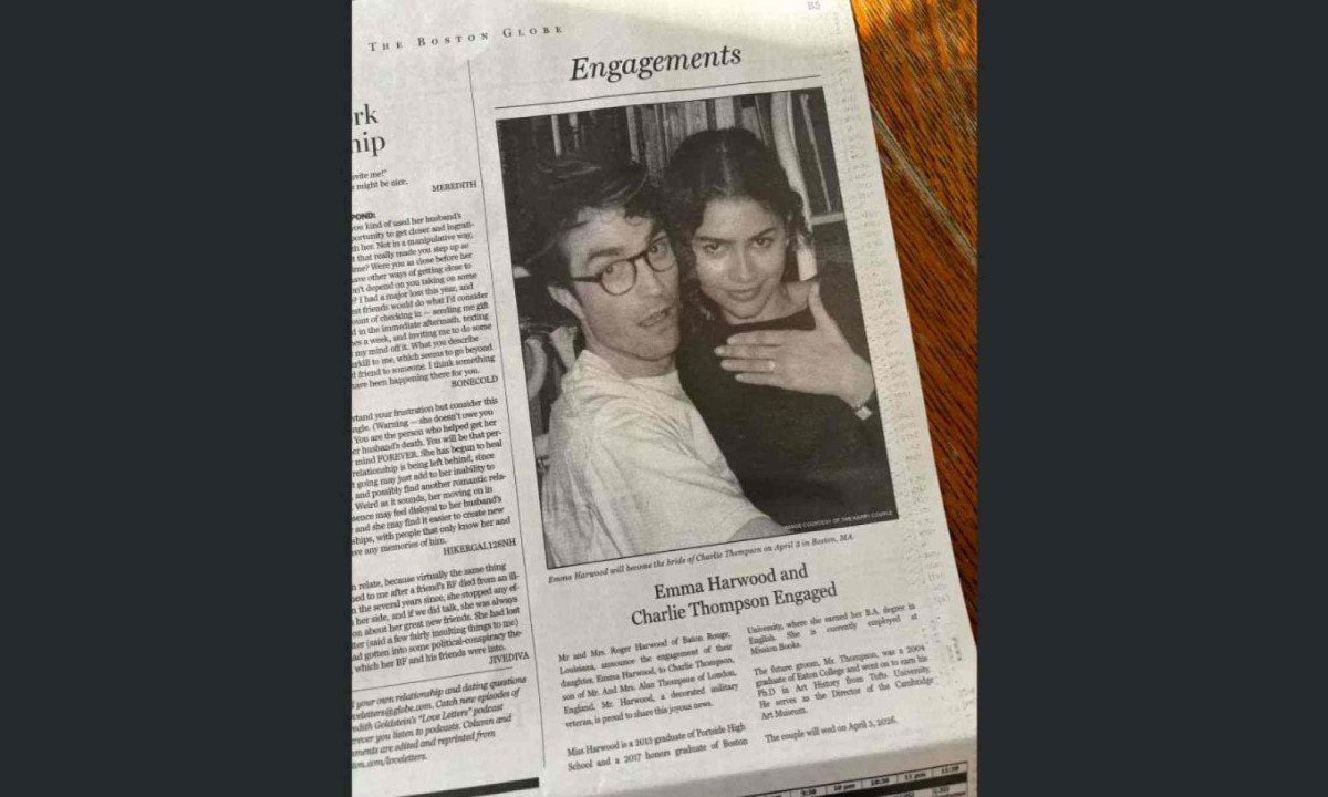 Anúncio de jornal divulga casamento entre Robert Pattinson e Zendaya