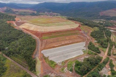 Barragem Campo Grande, em Mariana, é a 19ª completamente descaracterizada pela Vale -  (crédito: Vale/Divulgação)