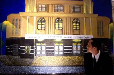 Pintura de Gilberto Abreu inspirada em antigo cinema de BH
 -  (crédito: Rafael Abreu/divulgação)