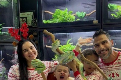 A história de um homem que vive cercado por 130 cobras em sua própria casa tem chamado a atenção na internet. -  (crédito: Arquivo Pessoal)