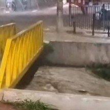 Temporal deixa ruas de Santa Luzia (MG) alagadas - Redes sociais