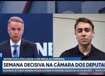 Apresentador do SBT News rebate Nikolas após críticas a Lula e Moraes -  (crédito: Reprodução/SBT News)