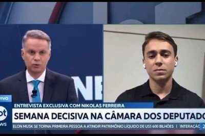 Apresentador do SBT News rebate Nikolas após críticas a Lula e Moraes -  (crédito: Reprodução/SBT News)