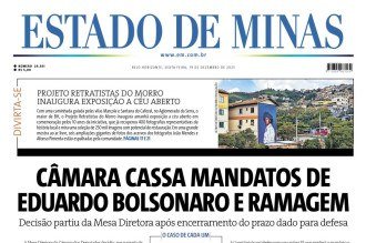 CONFIRA A CAPA DO ESTADO DE MINAS DO DIA 19/12/2025