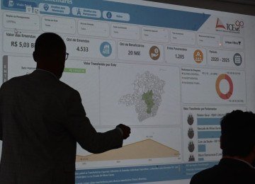 Portal de Emendas do TCE-MG l permite busca simplificada de emendas apresentadas por deputados, senadores e vereadores -  (crédito: Leandro Couri/EM/D.A.Press)