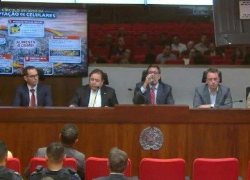 Audiência pública discute receptação de celulares em shopping populares -  (crédito: Reprodução/TV MPMG)