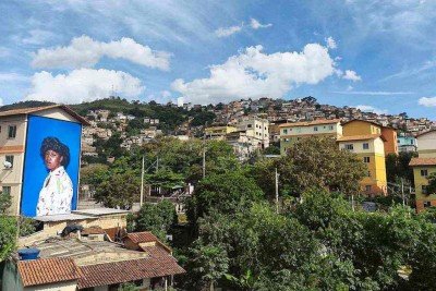 Foto de Elana dos Santos é uma das imagens reproduzidas em grandes dimensões para a mostra; organizadores pretendem realizar outras edições 
 -  (crédito: Acervo retratistas do morro)