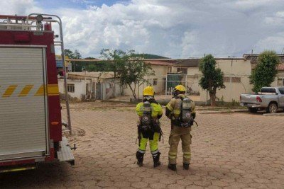 Vazamento de amônia faz funcionários evacuarem cooperativa no Norte de MG -  (crédito: Divulgação/CBMMG)