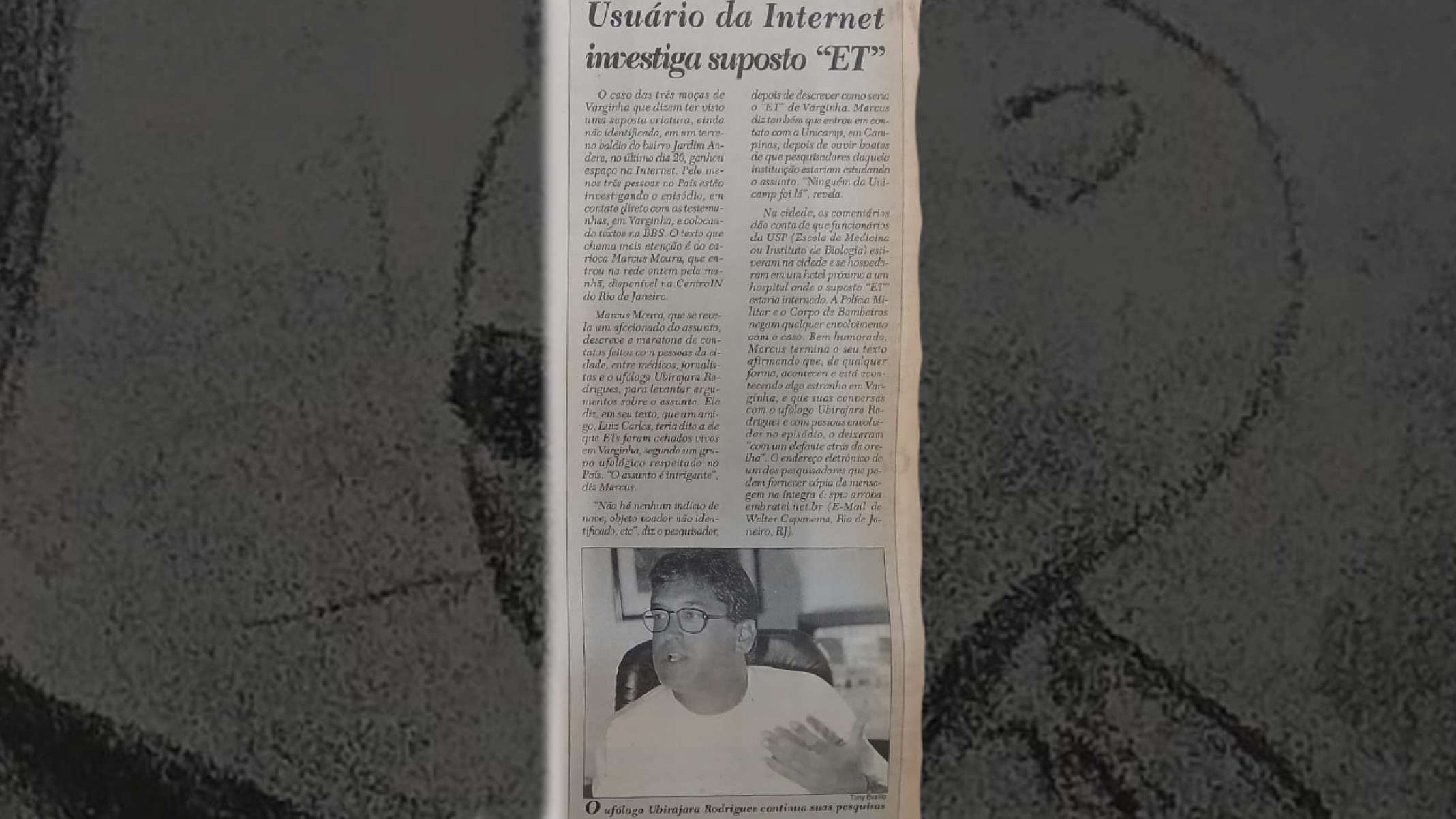 Estado de Minas, 3/2/96: entusiasta pelo tema, 