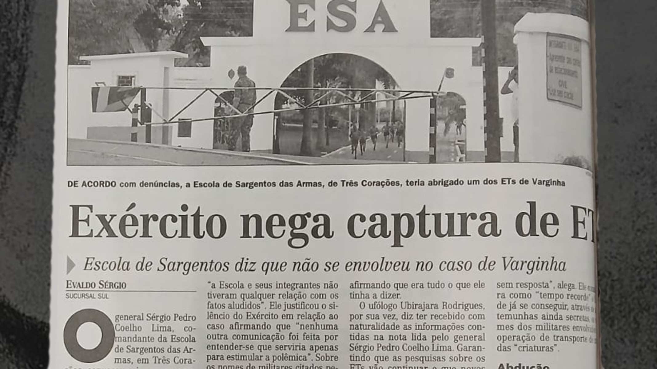 Estado de Minas, 11/5/96: a Escola de Sargentos das Armas (ESA), de Três Corações, foi o centro das atenções | 30 anos do ET de Varginha-Arquivo Estado de Minas