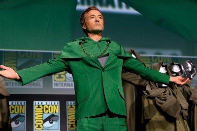 Robert Downey Jr. em evento da Marvel, refor&ccedil;a a aposta em filmes de super-her&oacute;is para as telonas nos pr&oacute;ximos anos. -  (crédito: Divulga&ccedil;&atilde;o)