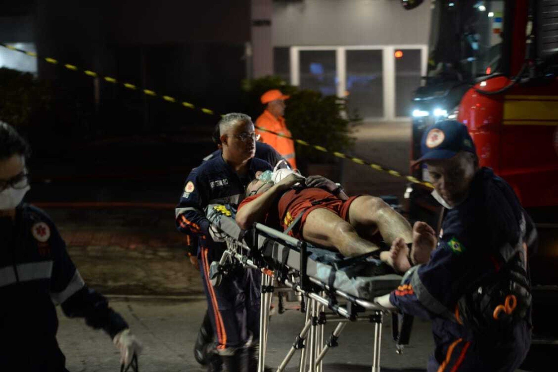 Um combatente precisou ser socorrido pelo Samu após ter 