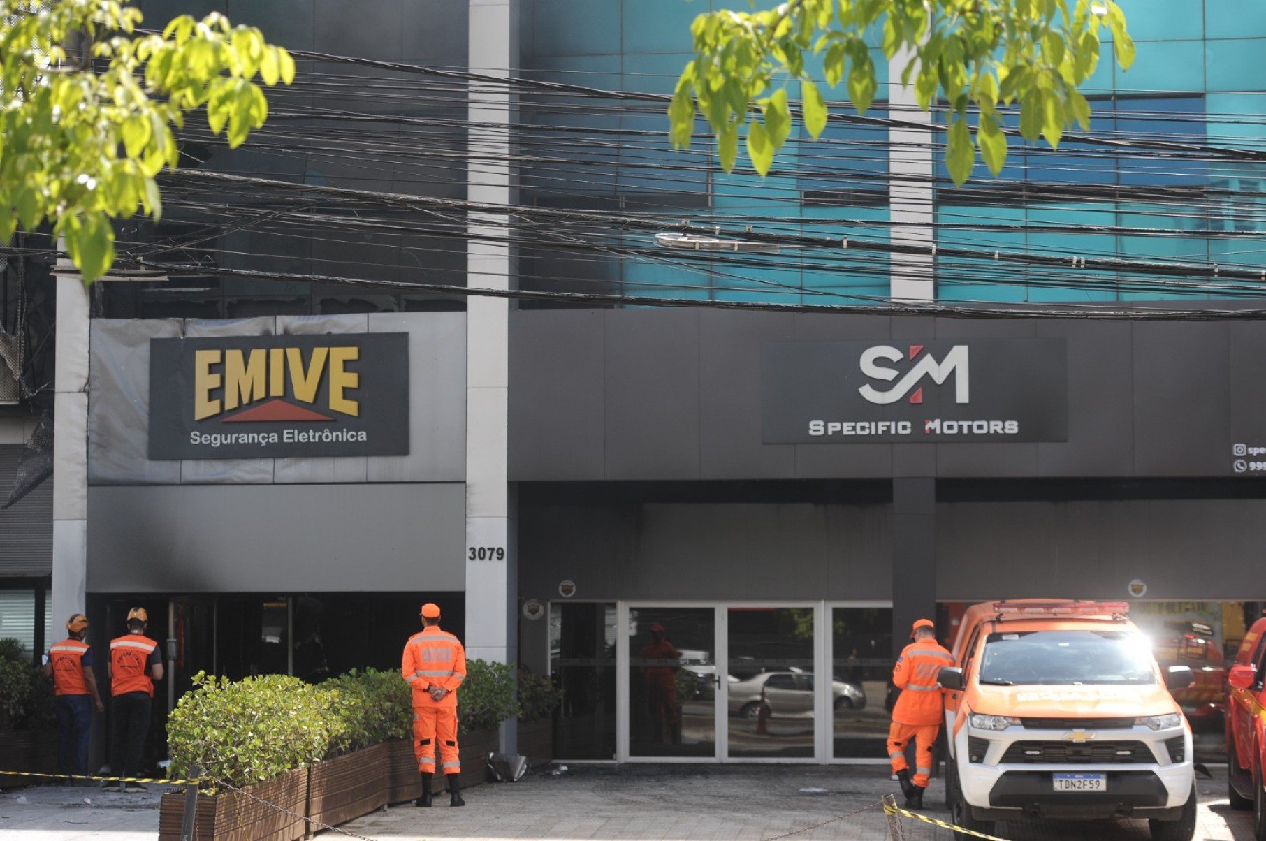 Fachada do prédio da Emive, atingido por um incêndio nesse sábado (20/12)-Alexandre Guzanshe/EM/D.A.Press