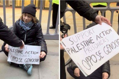 Greta Thunberg foi detida pela polícia britânica durante protesto -  (crédito: Reprodução)