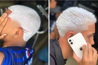 Nevou: cabelo platinado é aposta para o visual masculino no fim de ano
