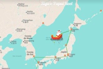 Onde está o Papai Noel? Acompanhe a rota do Bom Velhinho em tempo real