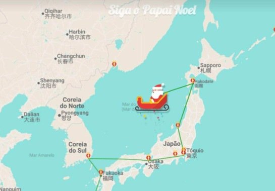 Onde está o Papai Noel? Acompanhe a rota do Bom Velhinho em tempo real