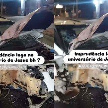 Acidente de carro com sete ocupantes deixa grávida e bebê feridos em BH - Reprodução/Redes sociais