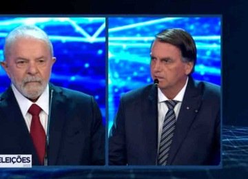 Lula e Bolsonaro -  (crédito: Reprodução/TV Band)
