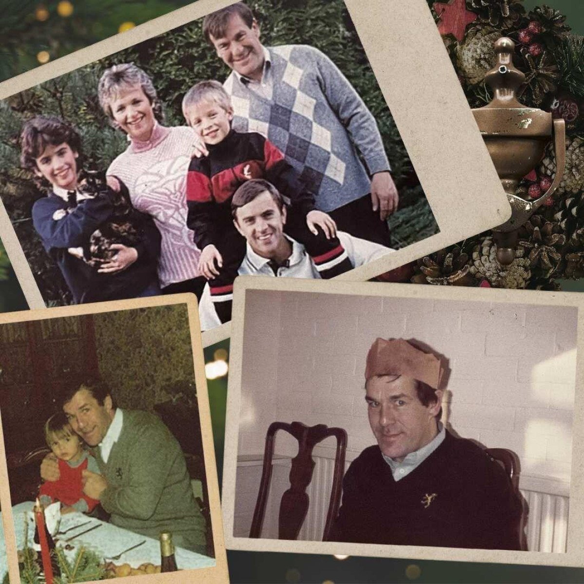 Ronnie, fotografado com Lloyd, filho de Rob e Dianne, no Natal, era muito prestativo ao ajudar com as crianças e costumava dizer: 'Sou bom com crianças, sim'. -  (crédito: Rob Parsons)